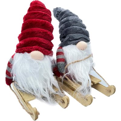 Gnome sur sleigh 11" ens.2