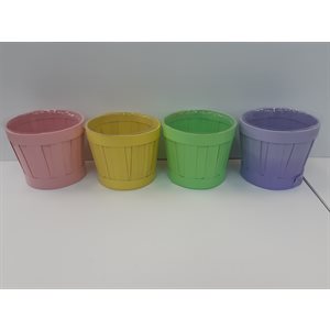 Pot bois 5x4" couleurs pastelle