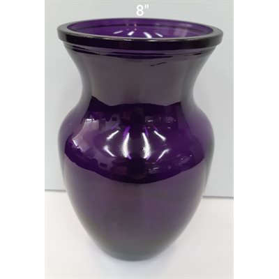 Vase givré 8" Mauve
