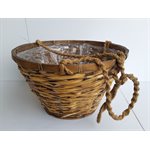 Jardinière suspendue osier 12"