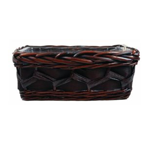 Panier osier robuste rectangulaire 15x11½x6"