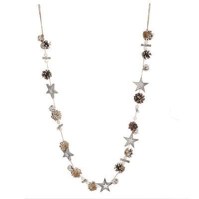 Guirlande étoile / cloche / cocotte pin 5½"