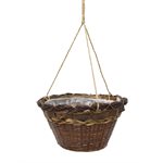 Jardinière suspendue osier 12"